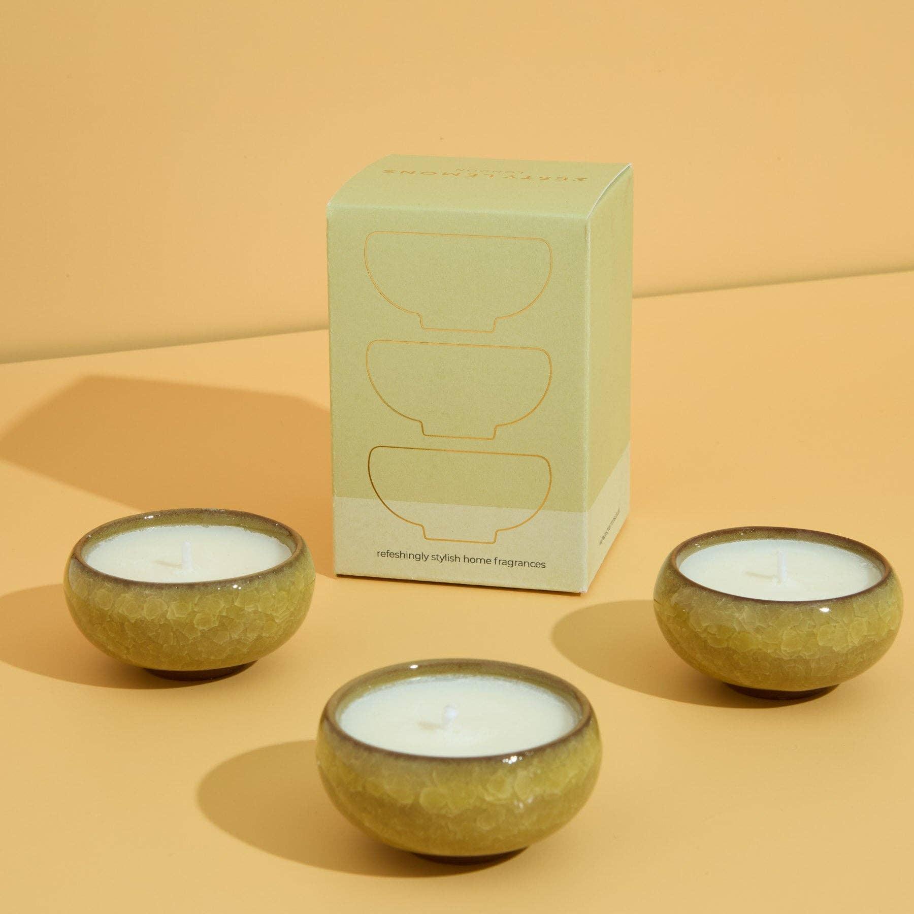 Zesty Lemons Contemporary Kiln Yellow Tea Lights - Lemon & Lavender - Image 4