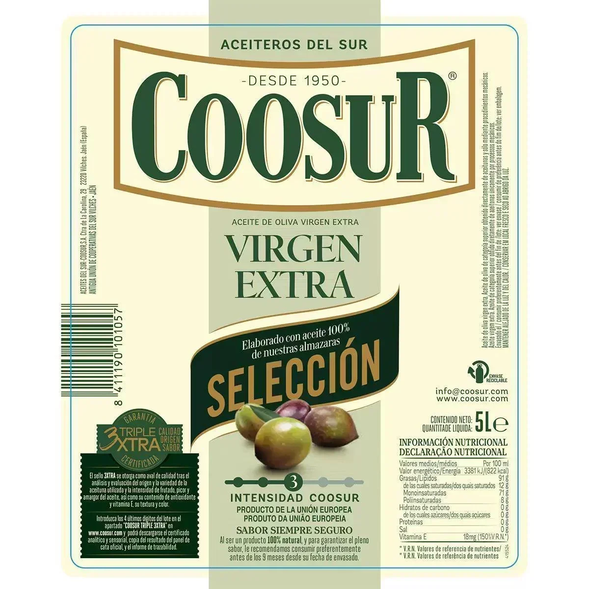 Coosur Extra Virgin Olive Oil (5L) - Image 2