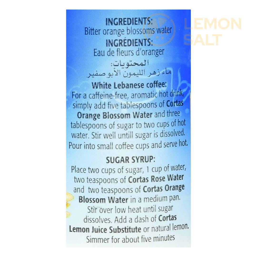 Cortas Distilled Orange Blossom Water - Bahar Naranj (300ml) - Image 2
