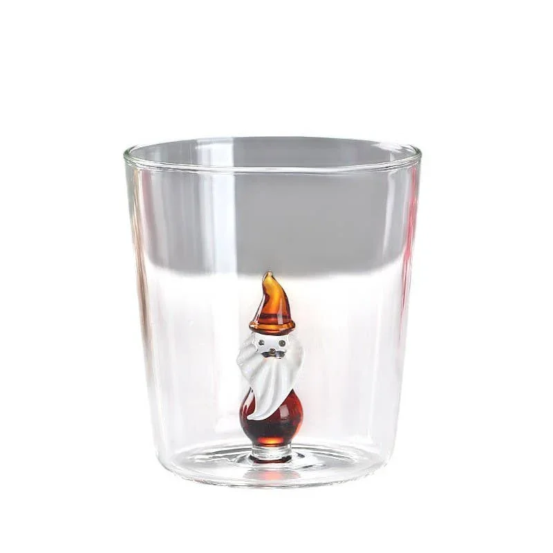 Creative Christmas Glass Cups - Red Gift Box - Image 3