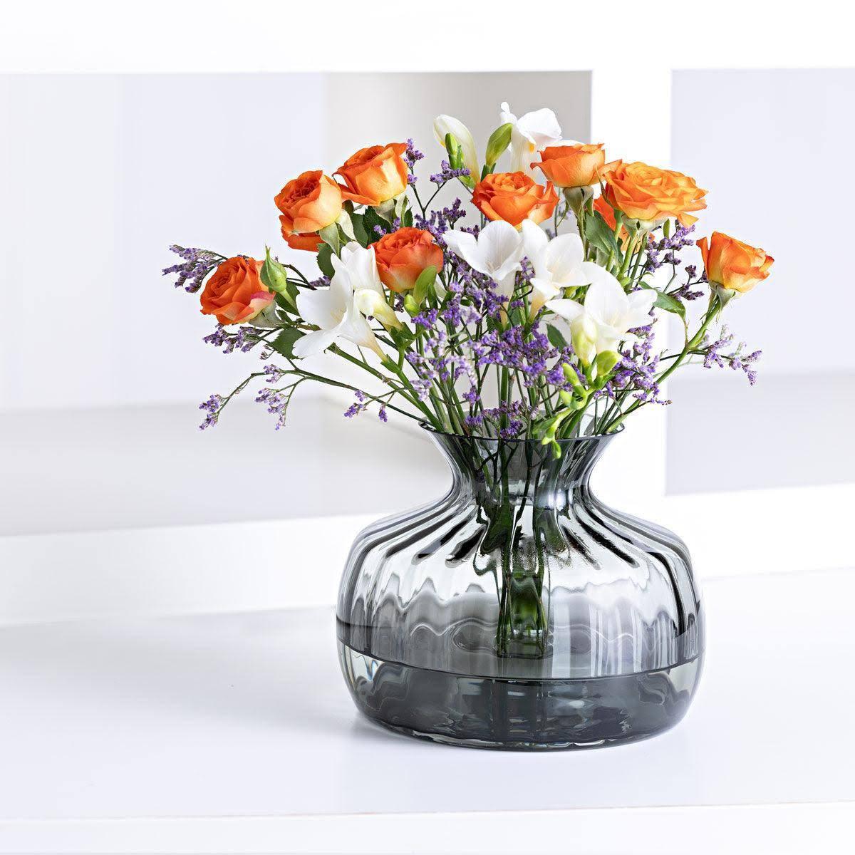 Dartington Cushion Medium Smoke Vase - Image 2
