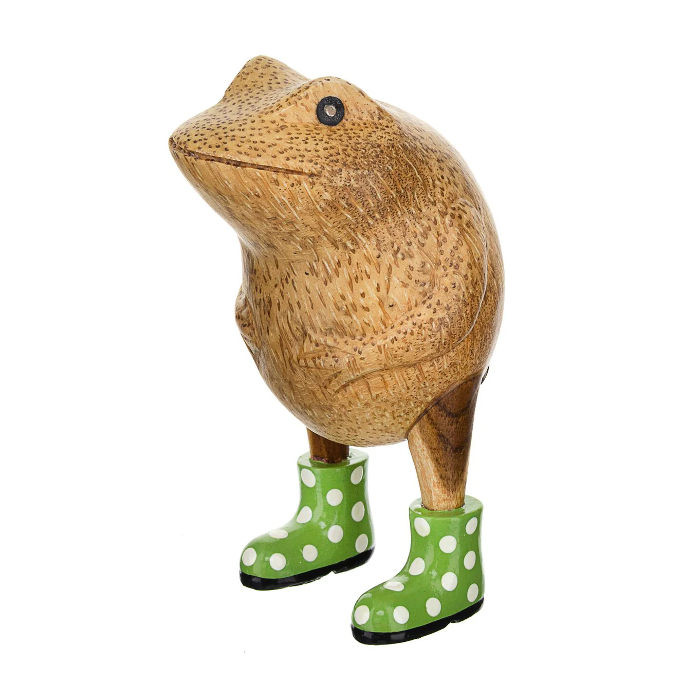 DCUK Jolly Frogs, Spotty Welly Boots Charming Handcrafted - Green