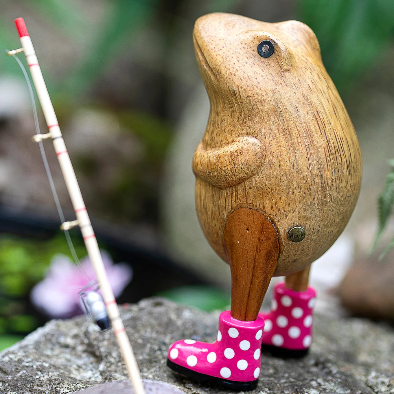 DCUK Jolly Frogs, Spotty Welly Boots Charming Handcrafted - Pink - Image 3