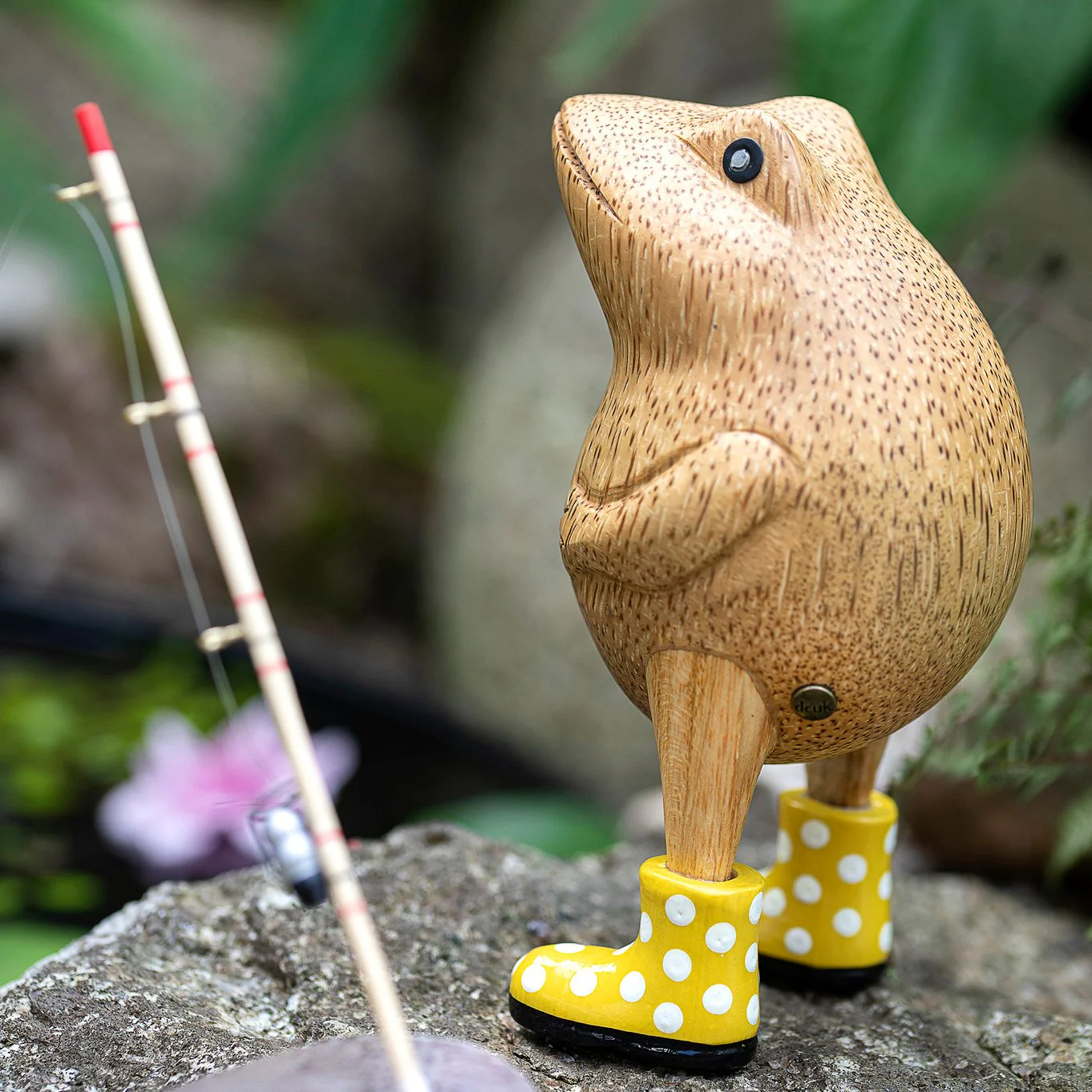 DCUK Jolly Frogs, Spotty Welly Boots Charming Handcrafted - Yellow - Image 2