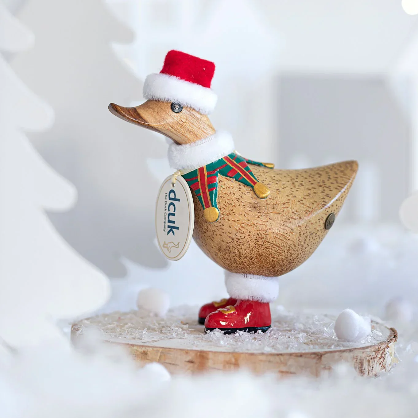 DCUK Traditional Christmas Tartan Ducky Elf - Red - Image 2