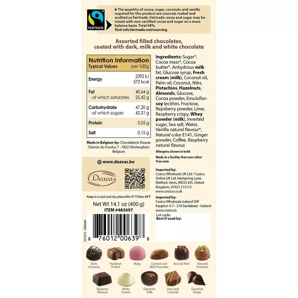 Deavas Fresh Cream Ballotin (400g) - Image 2