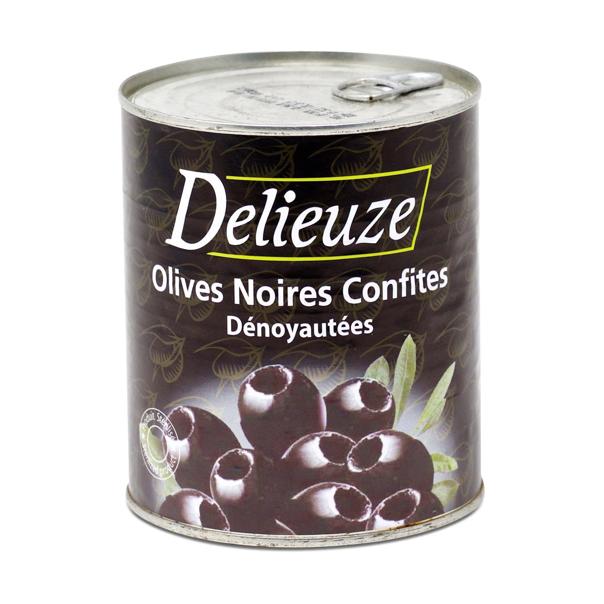 Delieuze Pitted Canned Black Olives (850g)
