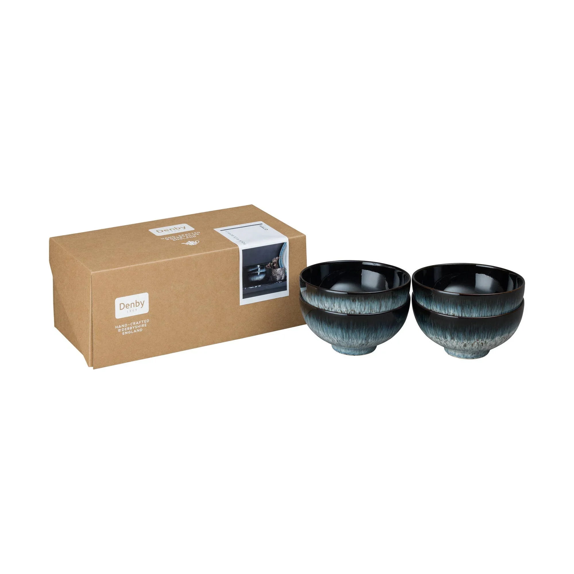 Denby Stoneware Halo Rice Bowls - Set of 4 (13cm) - Image 4