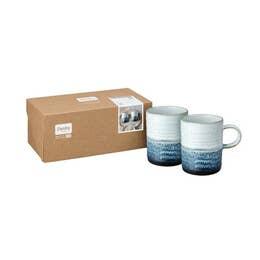 Denby Stoneware Kiln Blue Ridged Mugs - Set of 2 - Image 2