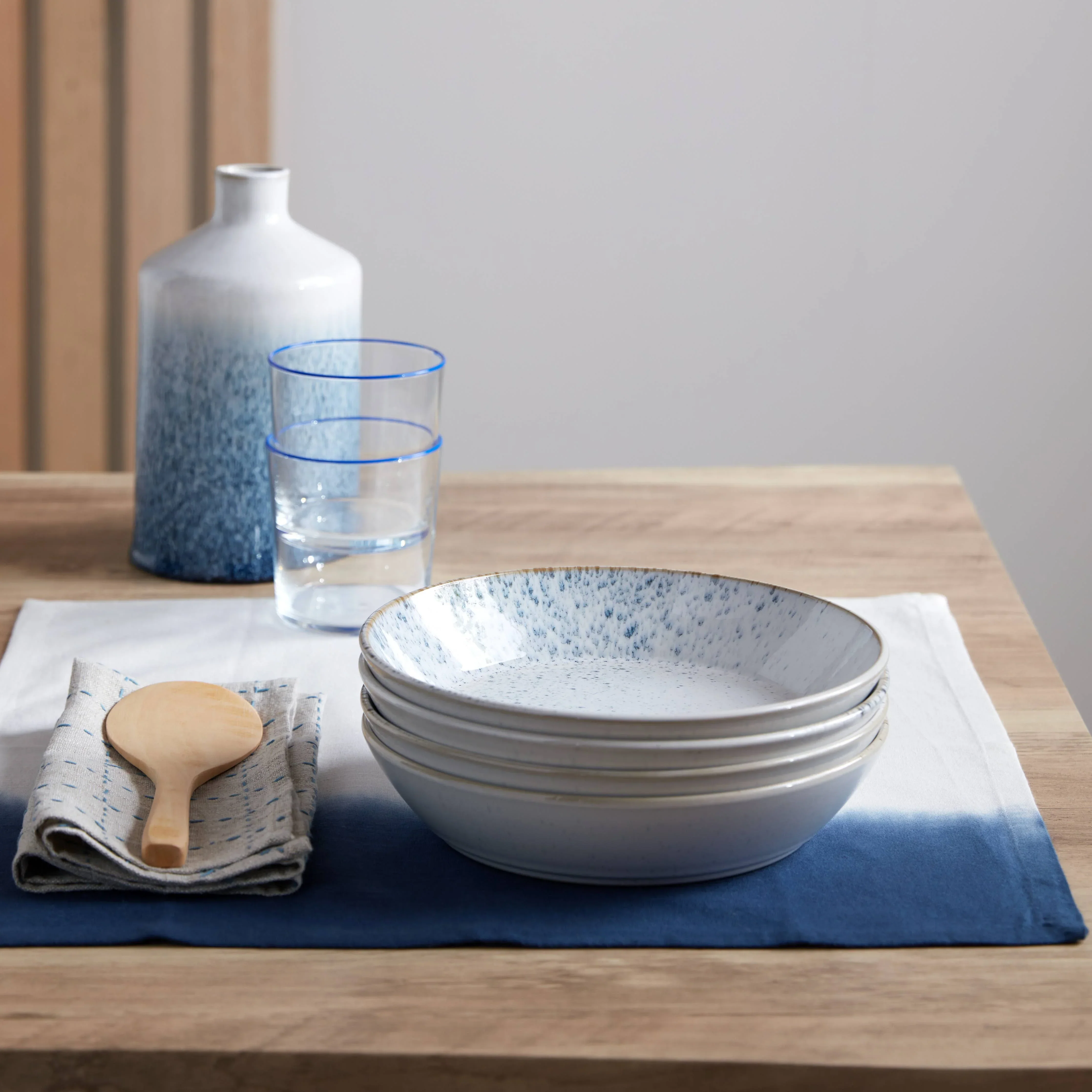Denby Stoneware Kiln Blue Set of 4 Pasta Bowls - Image 2
