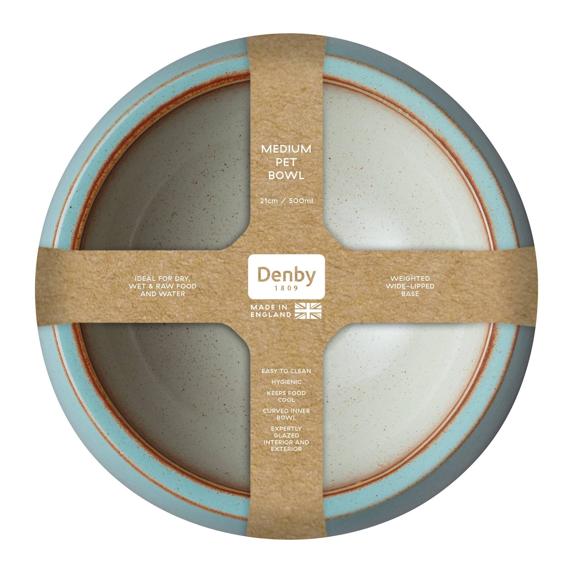 Denby Stoneware Pavilion Blue Medium Pet Bowl (21cm) - Image 2