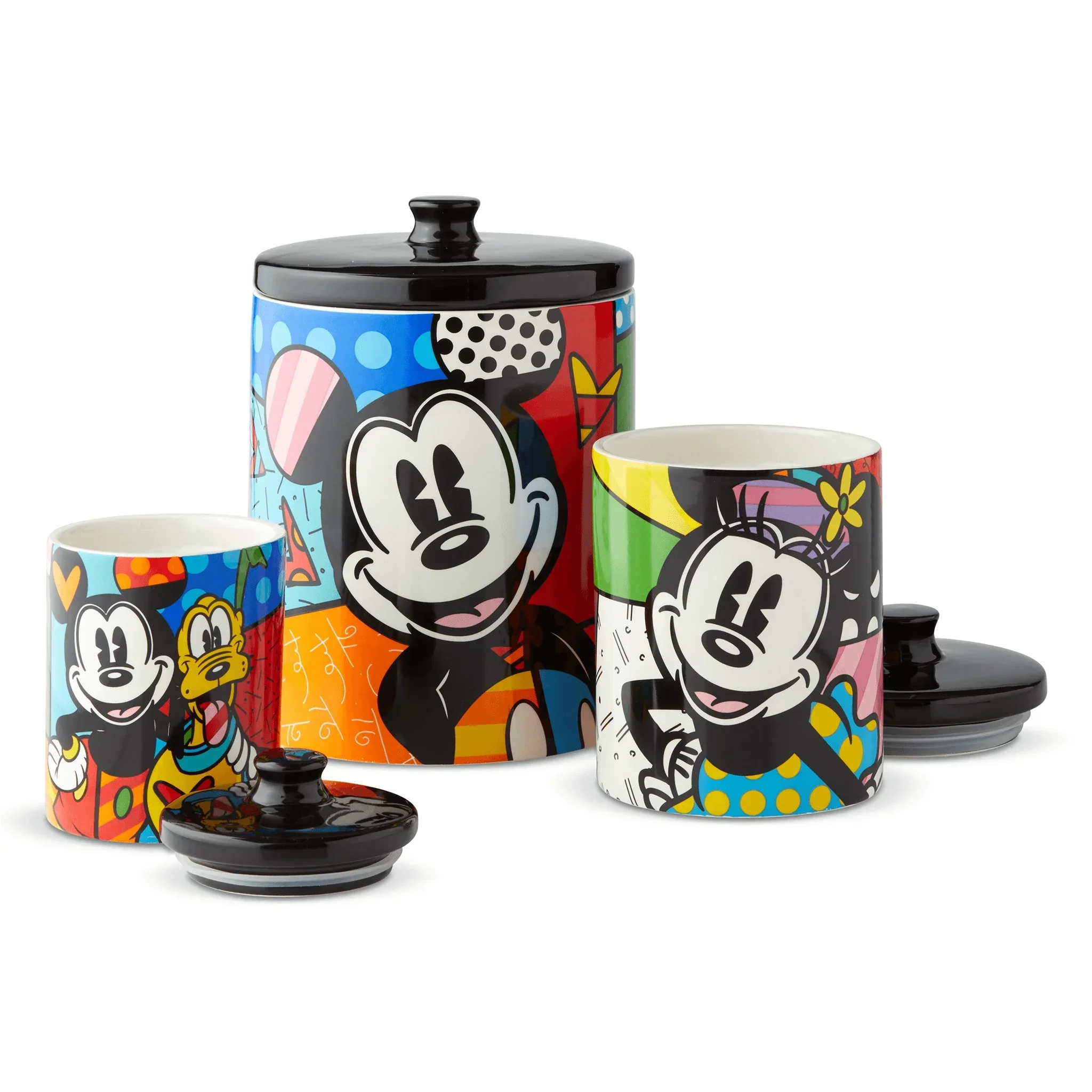 Disney Britto Mickey Mouse & Pluto Cookie Jar Small - Image 4