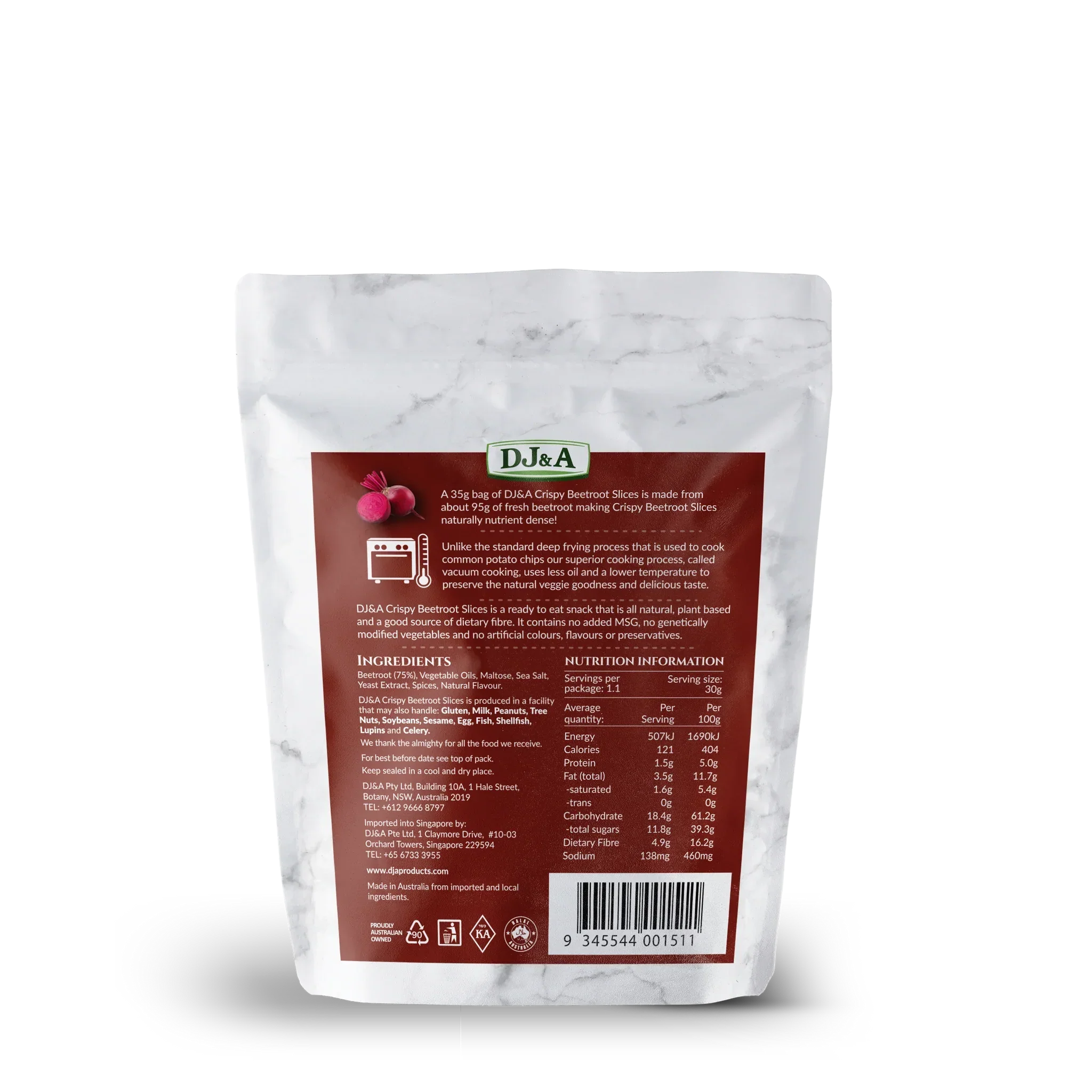 DJ&A Crispy Beetroot Slices (35g) - Image 2