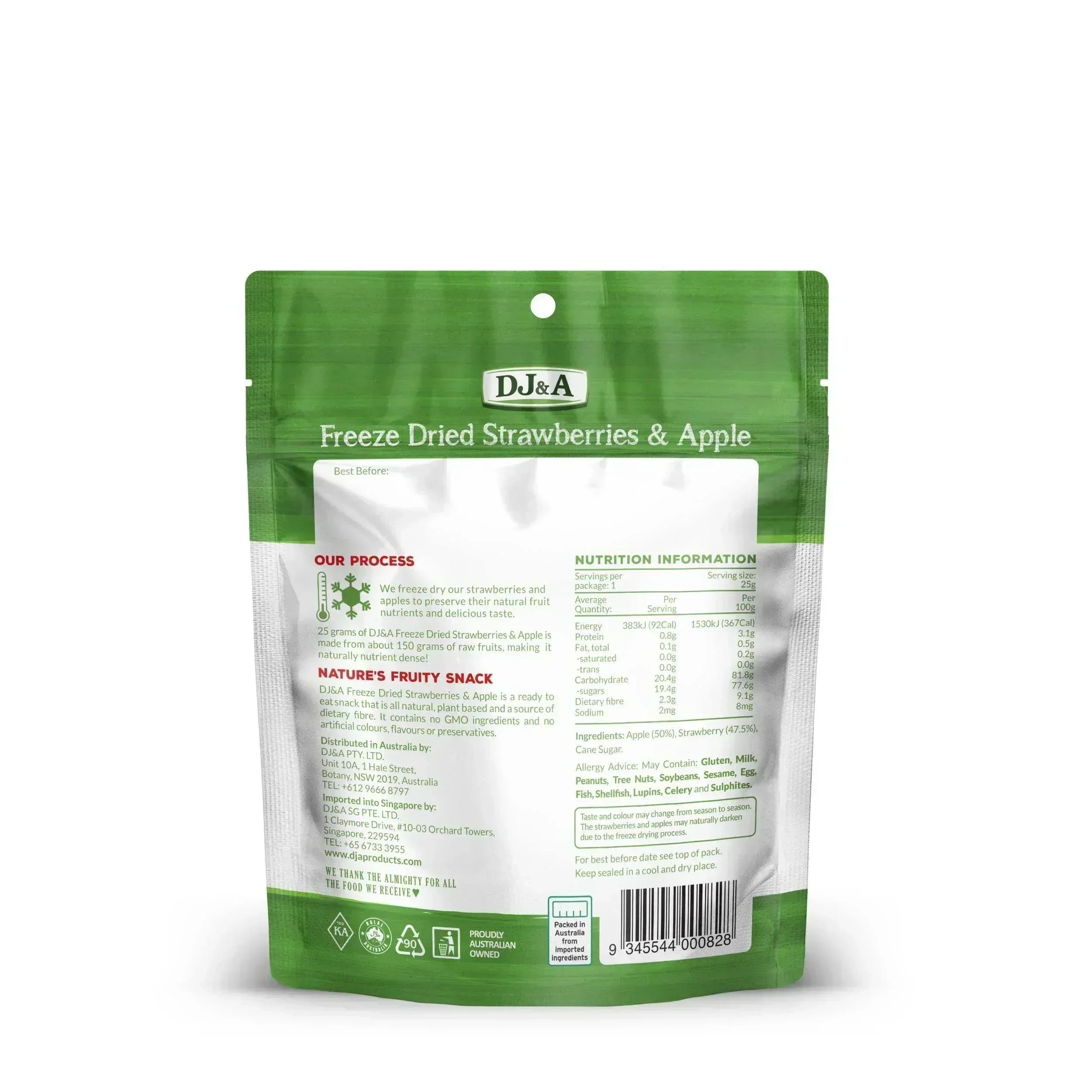 DJ&A Freeze Dried Strawberry Apple (25g) - Image 4