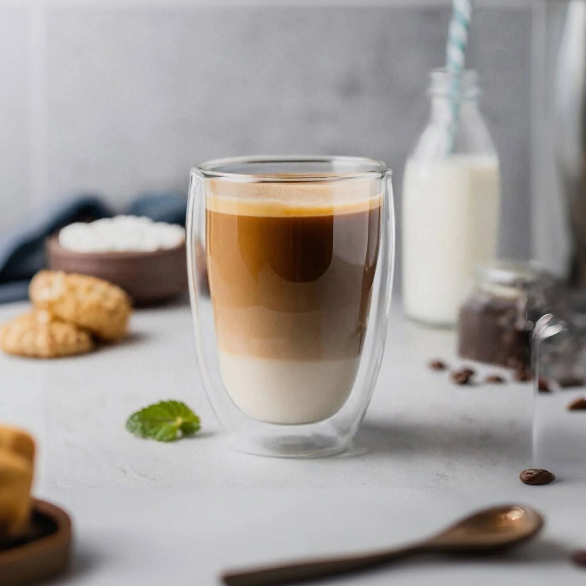 Uberstar Double Wall Insulated Glass Coffee Cups 300ml (Set of 2) - Image 4