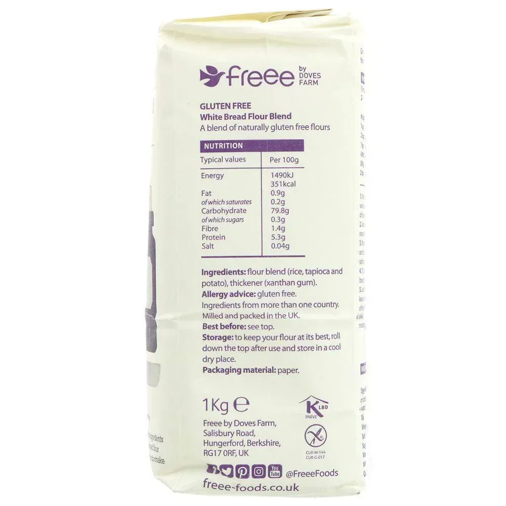 Doves Farm Gluten Free White Bread Flour (1kg) - Image 3