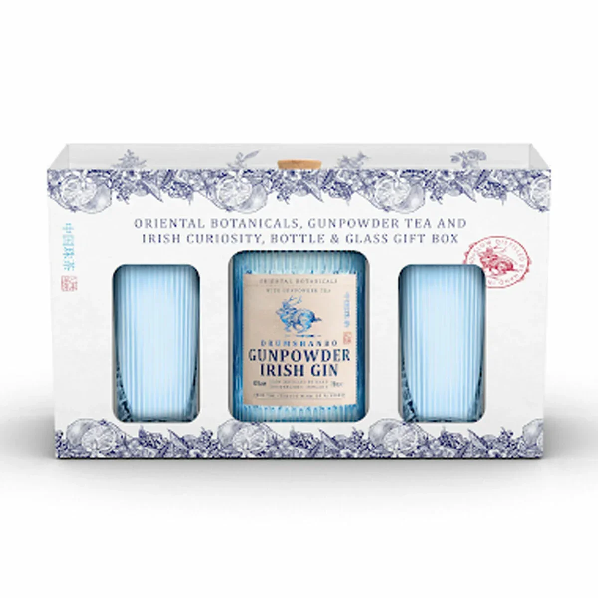 Drumshanbo Gunpowder Irish Gin with 2 Glasses Gift Pack(700ml)