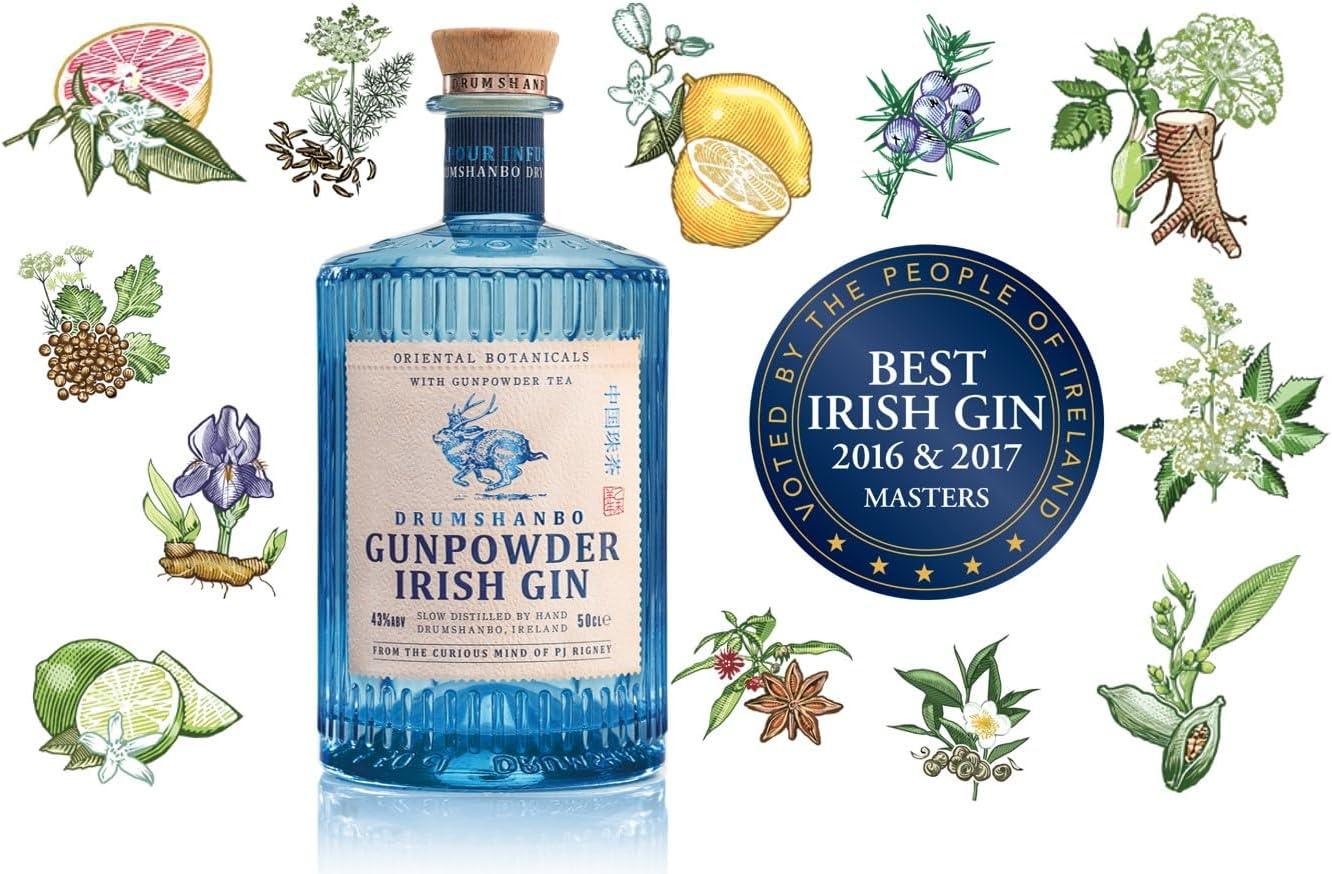 Drumshanbo Gunpowder Irish Gin with 2 Glasses Gift Pack(700ml) - Image 3