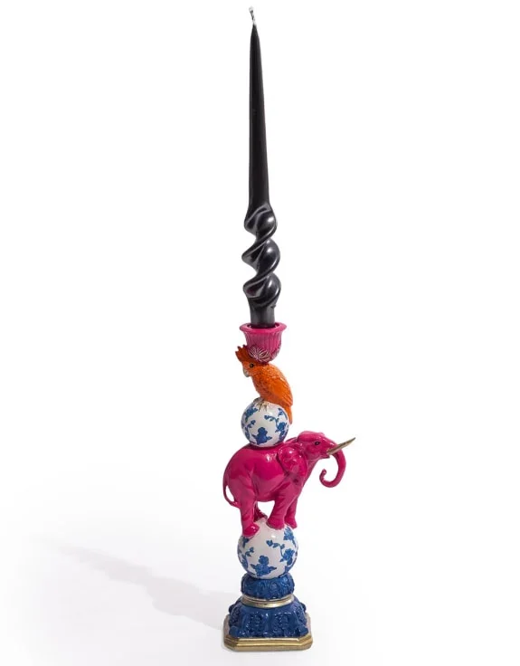Elephant & Cockatoo Ornate Circus Stack Candle Holder - Image 4