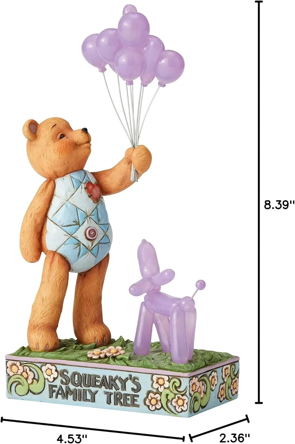 Jim Shore Button and Squeaky Balloon Animal Family Tree Figurine - Image 3