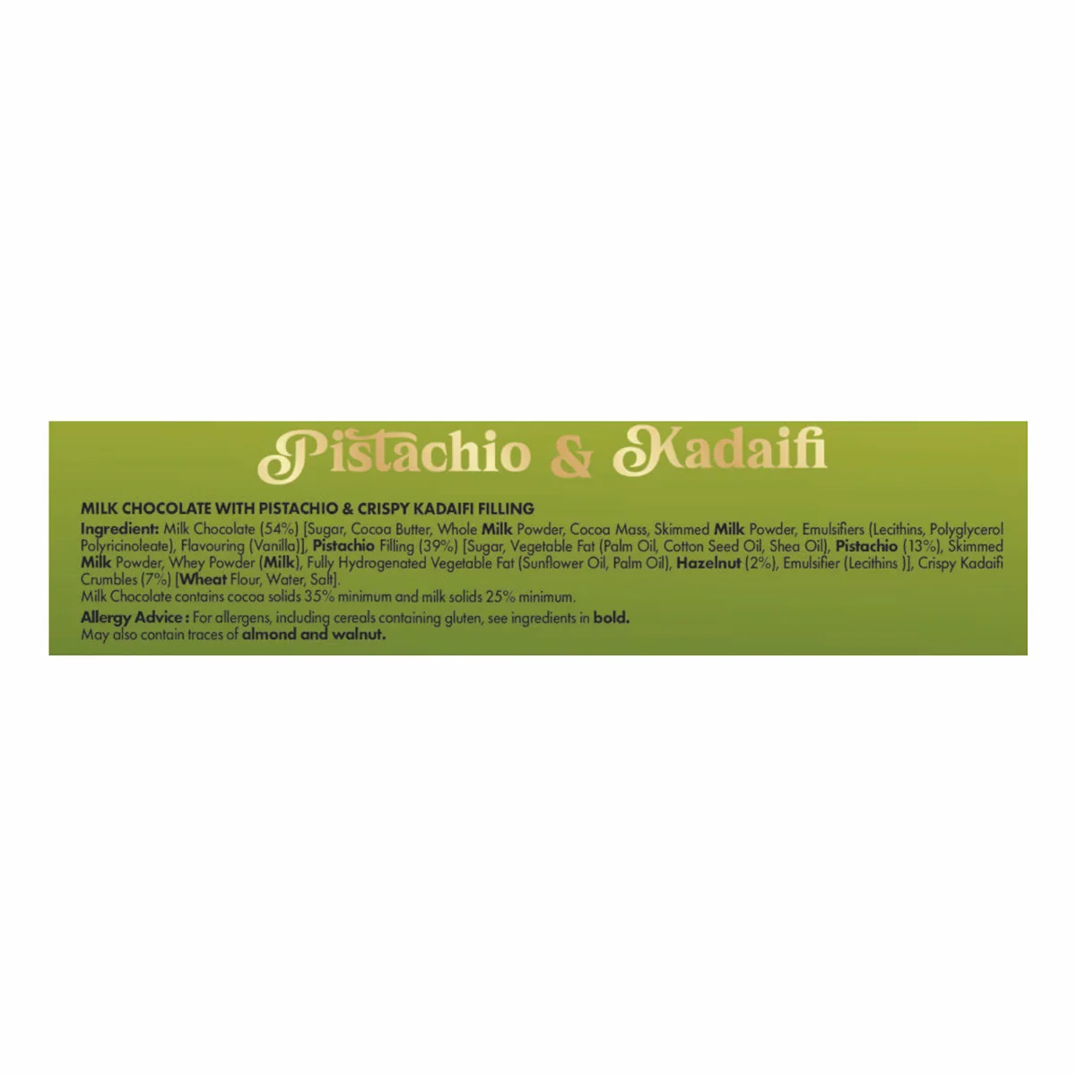 Evadore Pistachio & Kadaifi Milk Chocolate Bag (510g) - Image 2