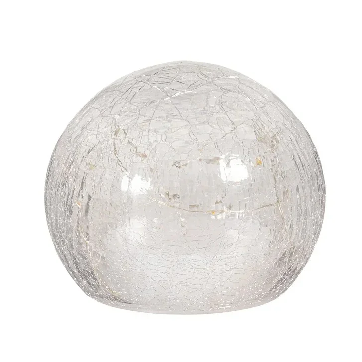Evergreen Set of 3 LED Crackle Glass Finish Spheres - Image 8