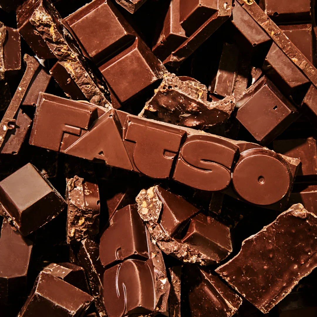 Fatso Home Run - 60% Dark Chocolate Vegan Chunky Bar (150g) - Image 3