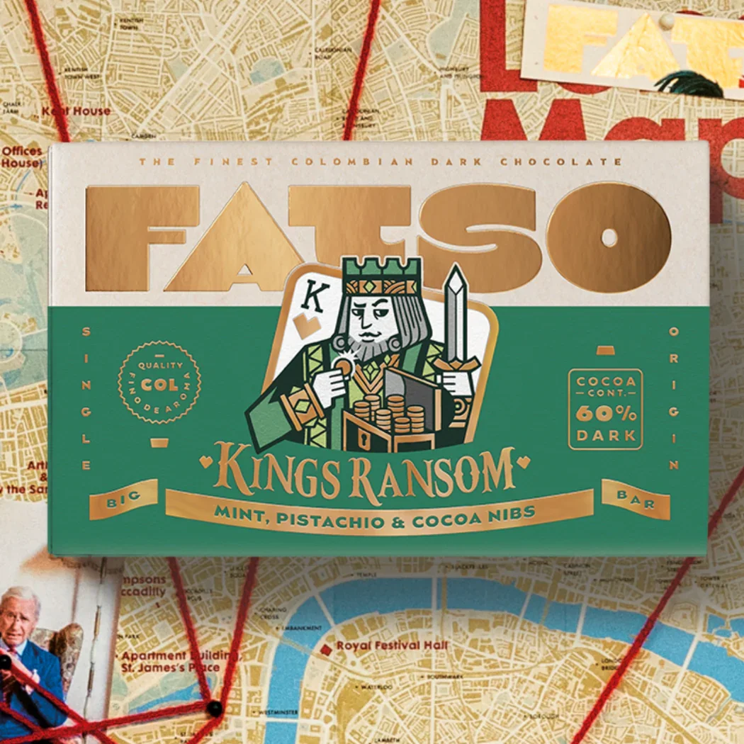 Fatso King's Ransom - 60% Dark Chocolate Vegan Chunky Bar (150g) - Image 6