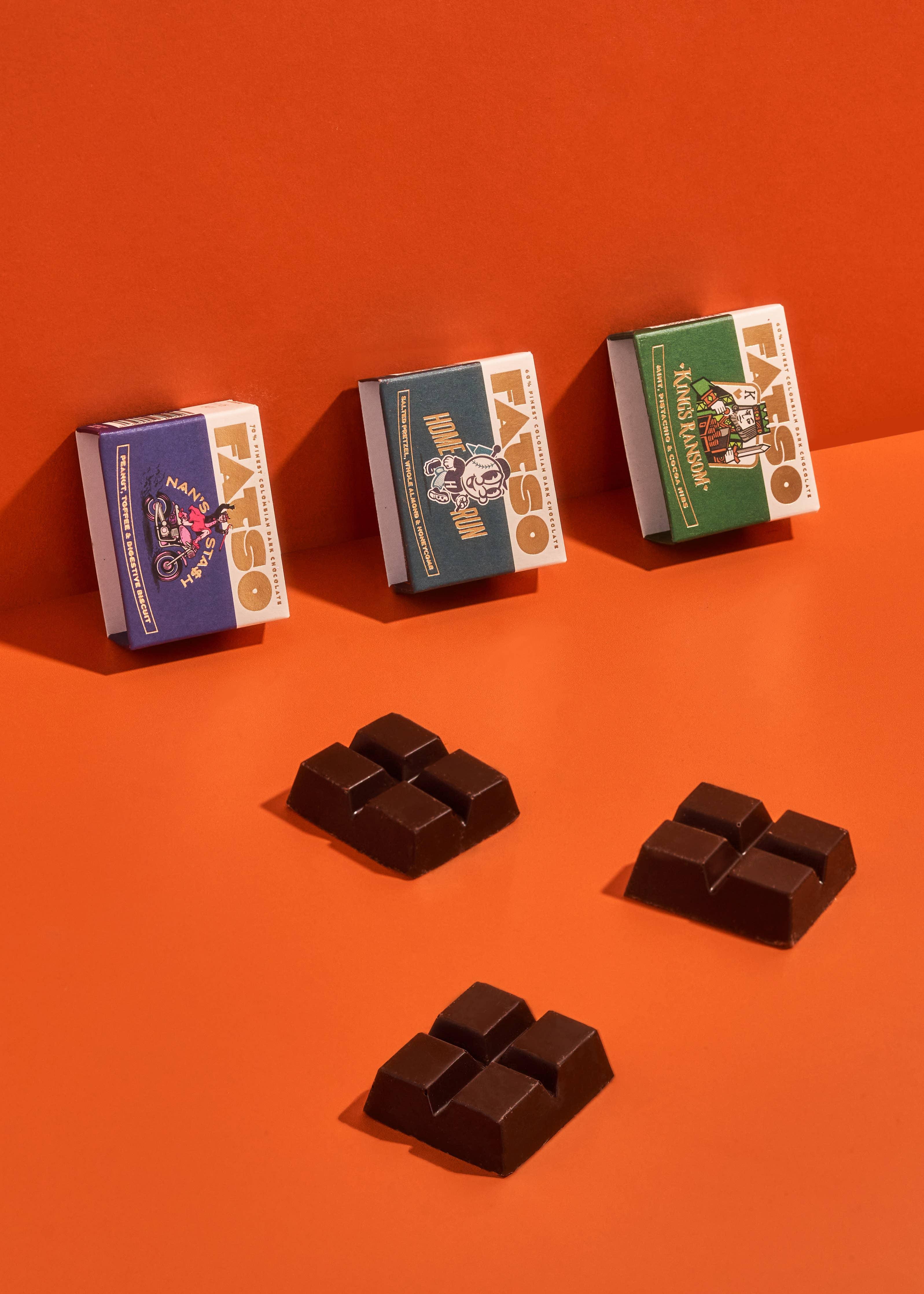 Fatso Nan's Stash - 70% Dark Chocolate Chunky Bar (40g) - Image 4