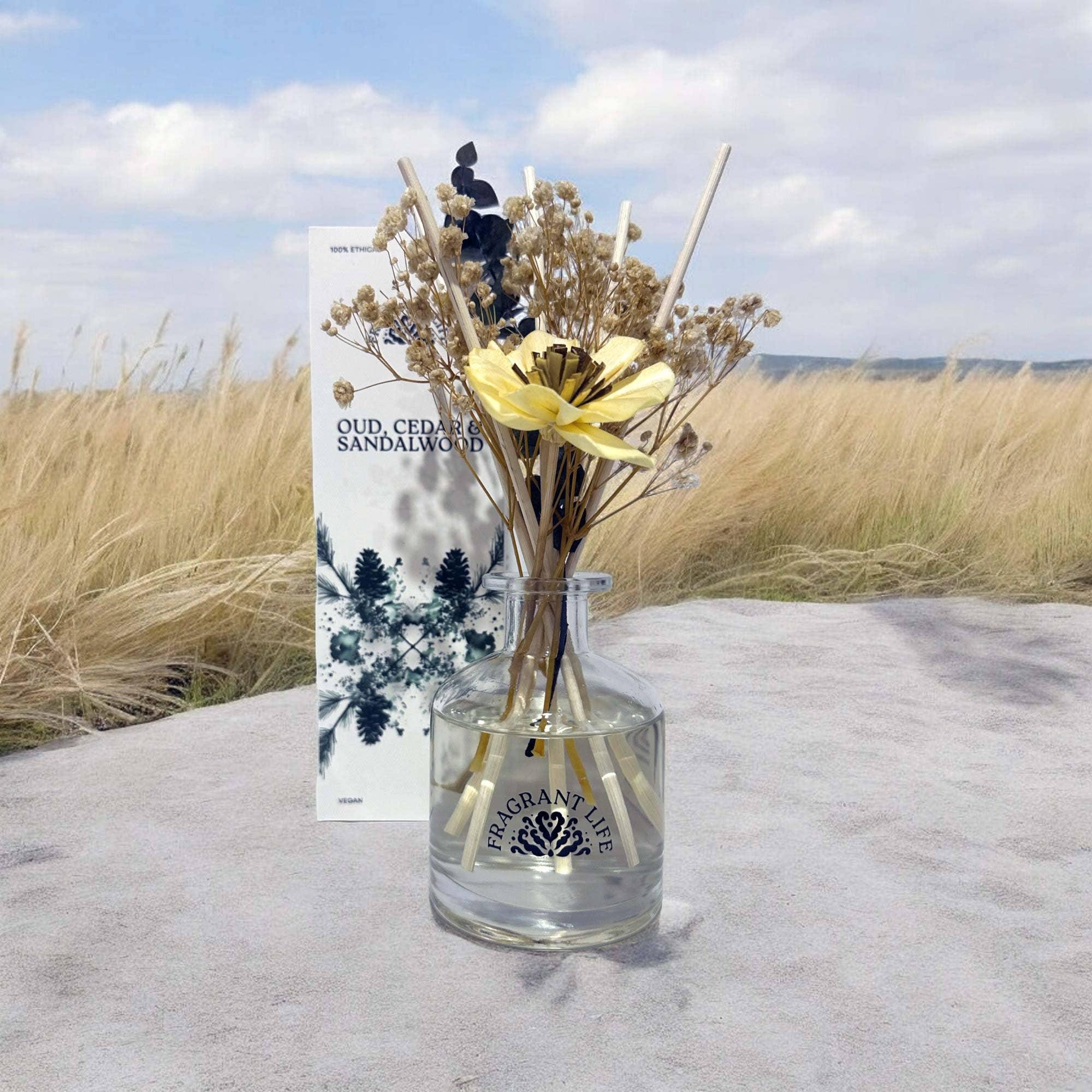 Fragrant Life Oud, Cedar & Sandalwood Bouquet Diffuser (200ml) - Image 2