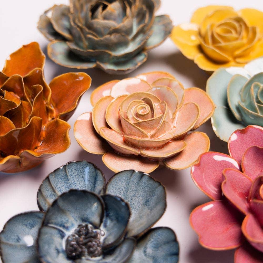 Chive - France Ceramic Flower Pink Ranunculus - Image 4