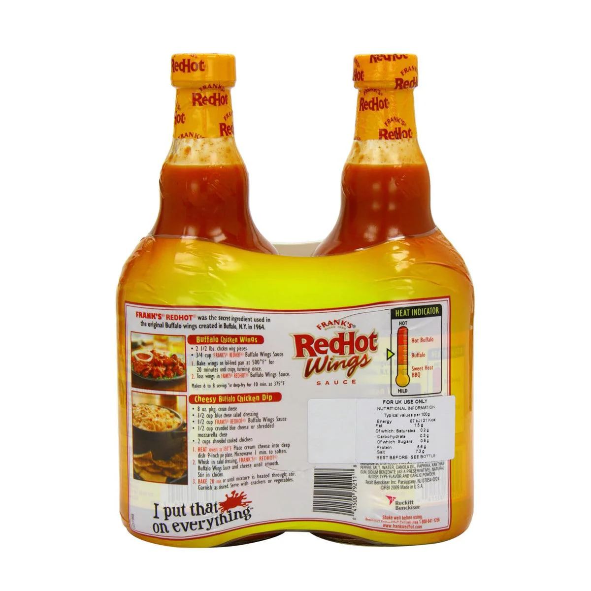Frank's RedHot Wings Buffalo Sauce (2x680ml) - Image 2