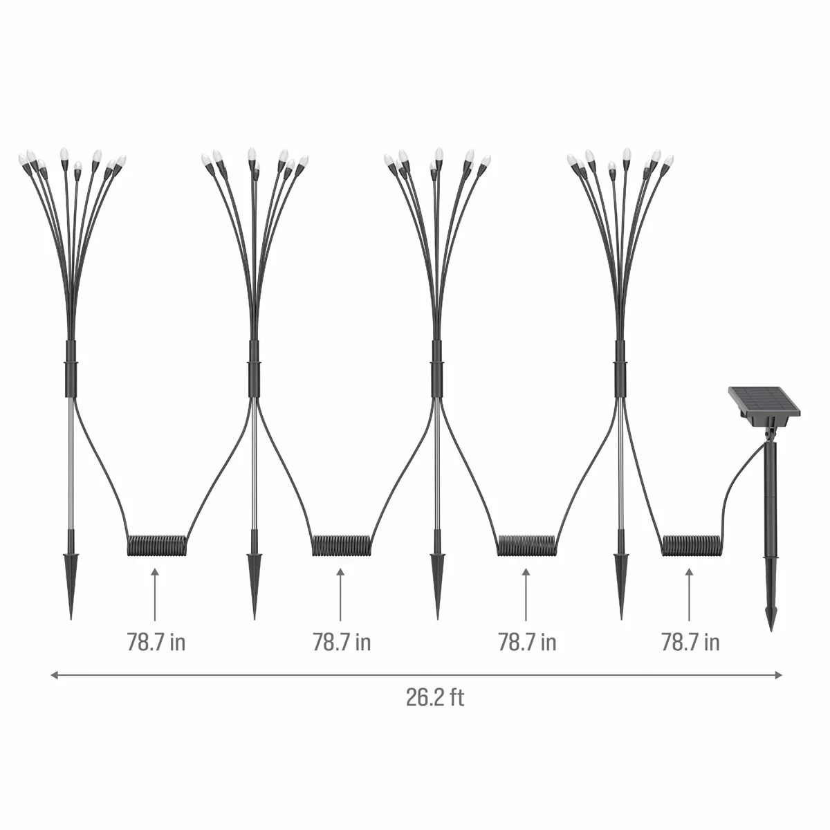 Sol R Brite Fresh Source 8 Stem Solar Firefly Lights 4 Pack - Image 4
