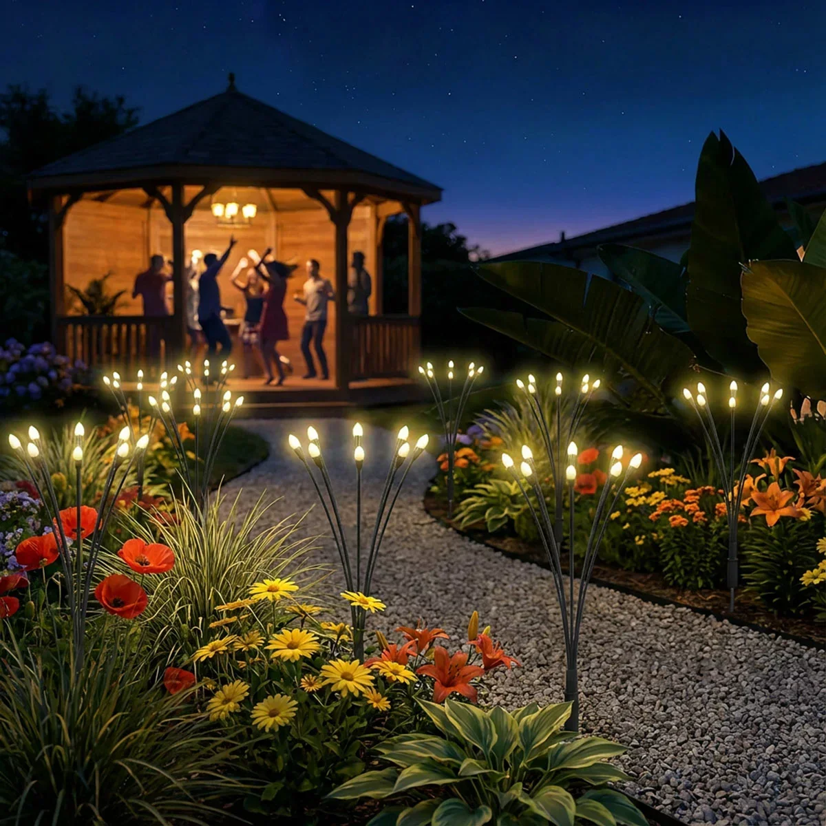 Sol R Brite Fresh Source 8 Stem Solar Firefly Lights 4 Pack - Image 5