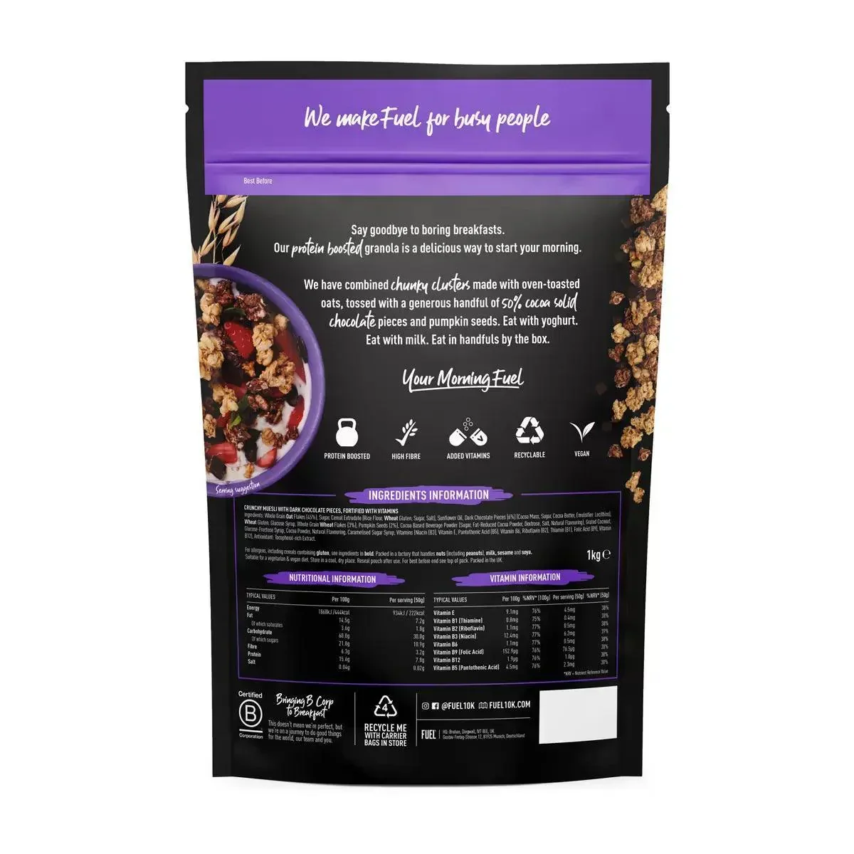 Fuel 10k Chocolate Granola (1kg) - Image 2