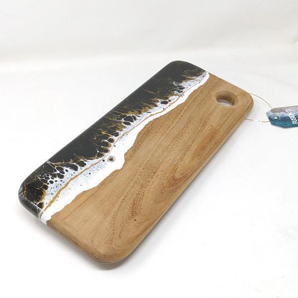 Fusion'D Design Resin Black & Gold Design Serving Board - Image 2