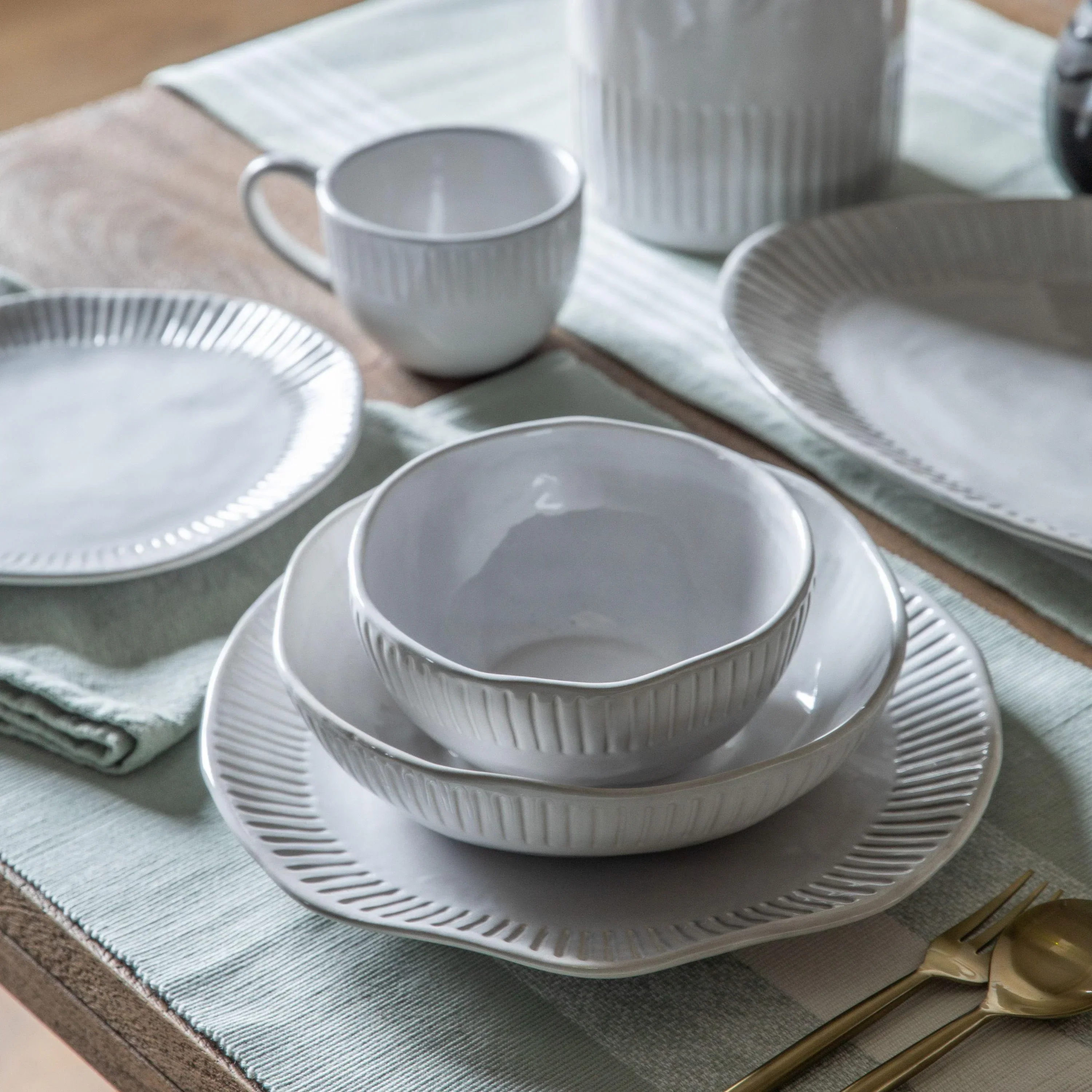 Gallery Organic Ridged Dinner Plate (4pk) - Image 2