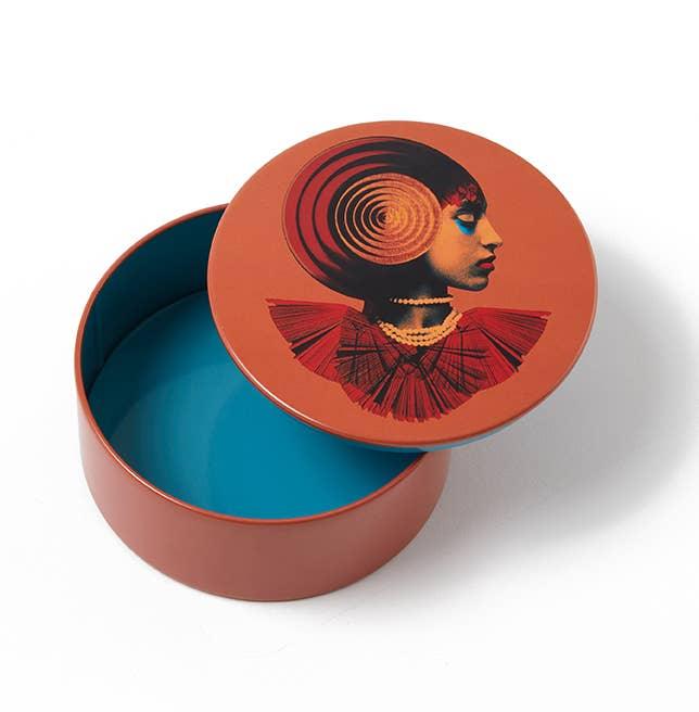 Gangzai Design Round Metal Gipsy Box (10cm) - Image 2