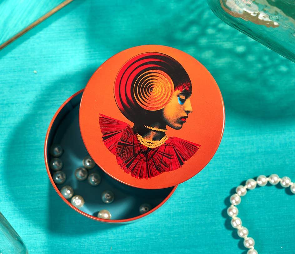 Gangzai Design Round Metal Gipsy Box (10cm) - Image 3