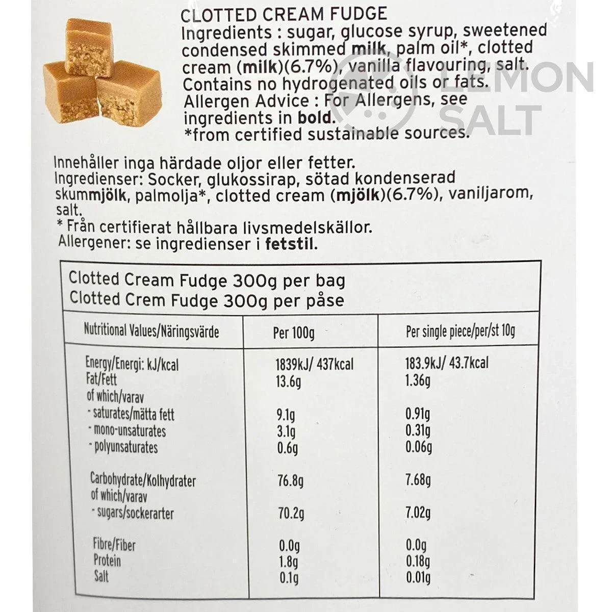 Gardiners Clotted Cream & Salted Caramel Fudge (600g) - Image 6