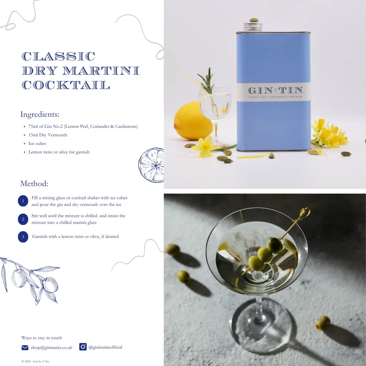 Gin In A Tin‚ No.2 Lemon Peel, Coriander & Cardamom Gin (50cl) - Image 3