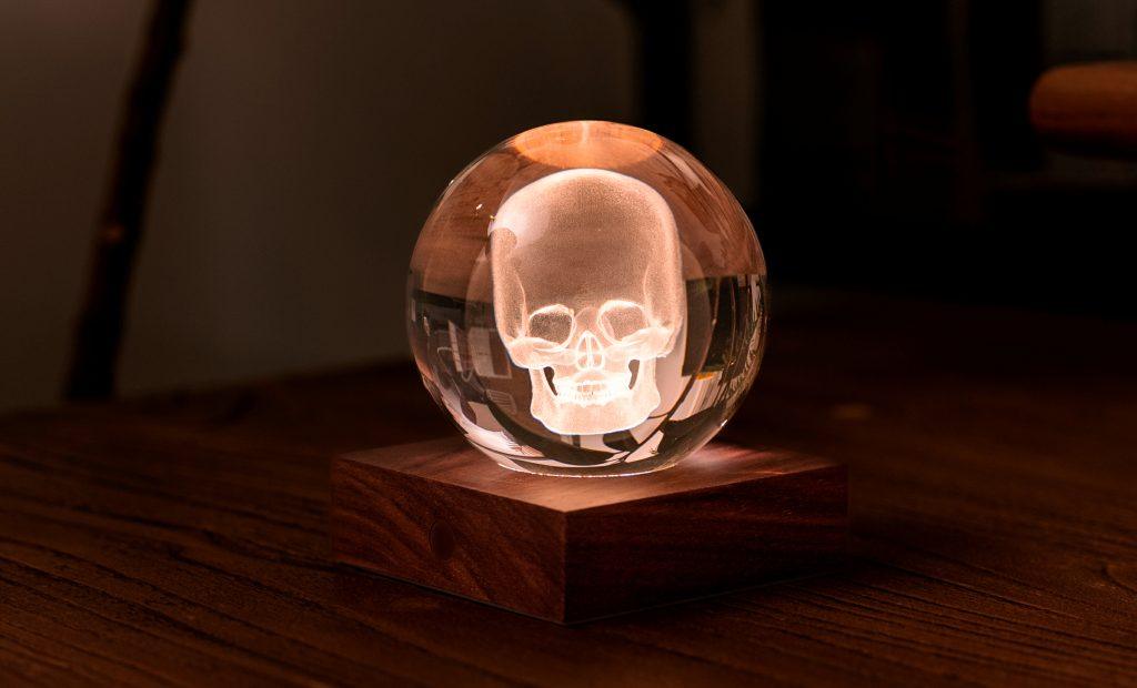 Gingko Amber Crystal Light - Skull - Image 3