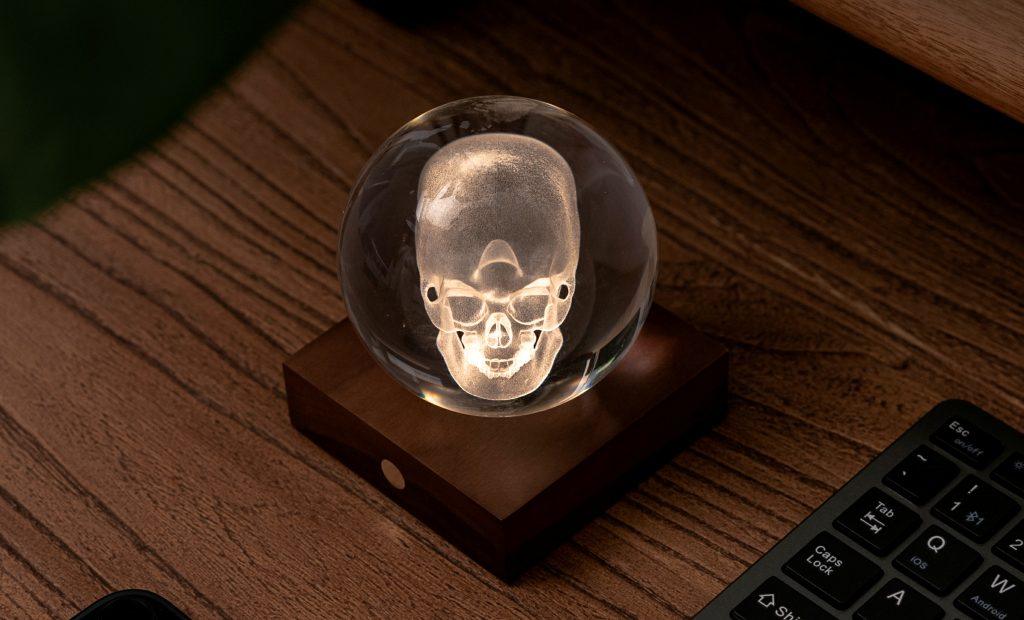 Gingko Amber Crystal Light - Skull - Image 4