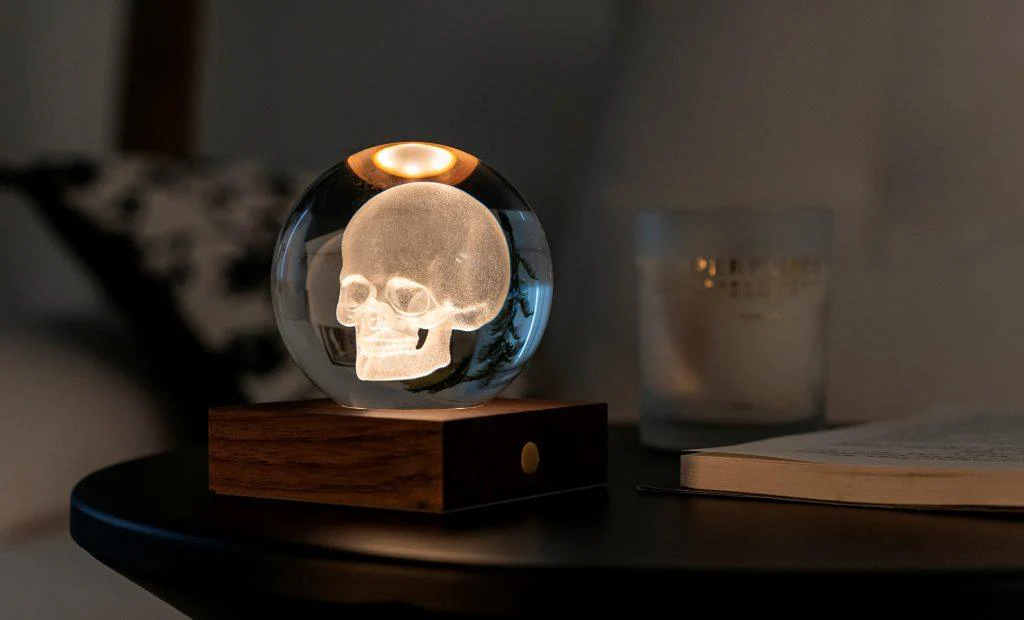 Gingko Amber Crystal Light - Skull - Image 5