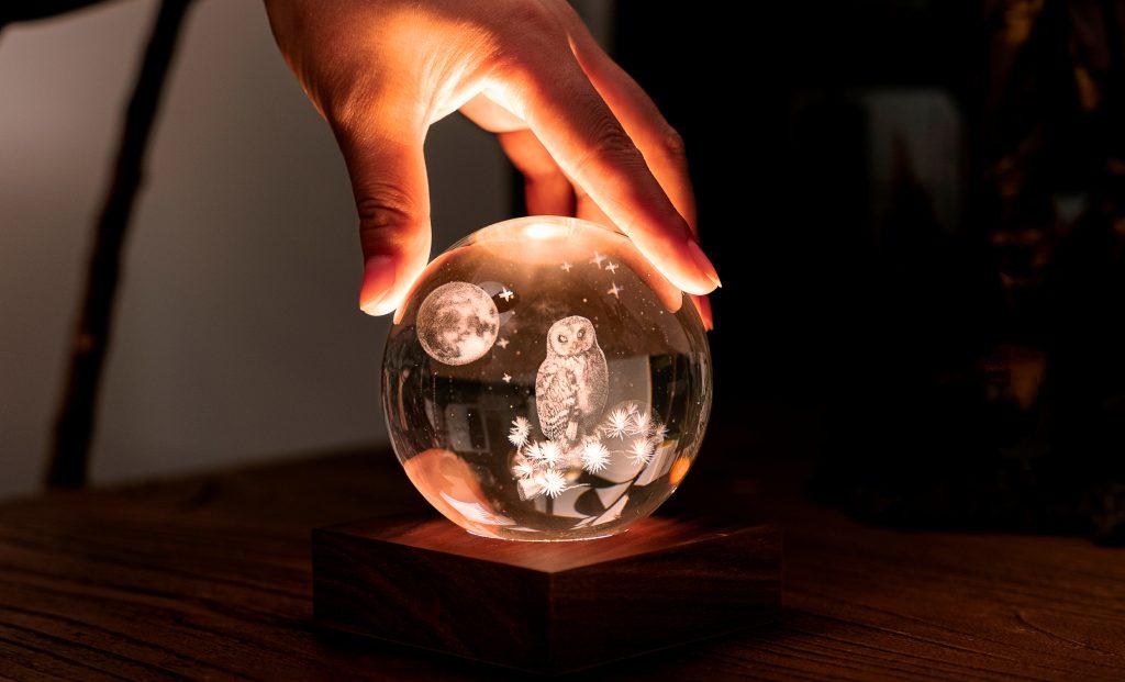 Gingko Amber Crystal Light - The Owl Moon - Image 3