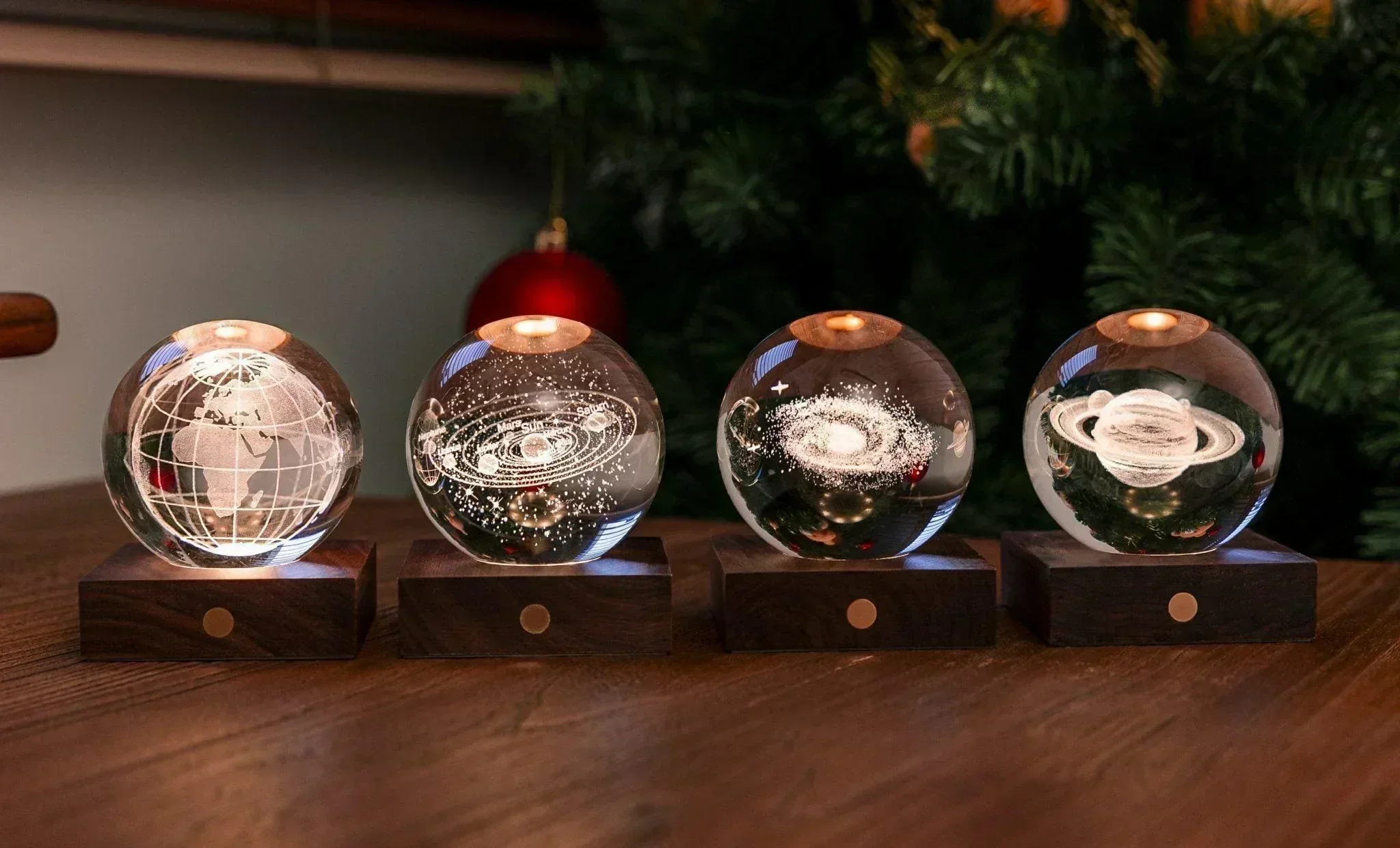 Gingko Amber Crystal Light - World Globe - Image 7