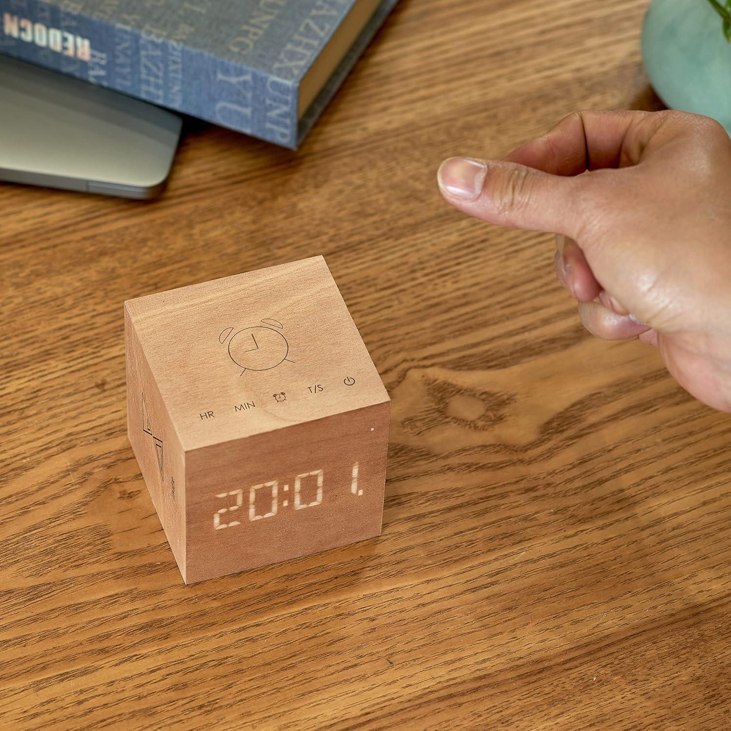 Gingko Cube Plus Clock - Cherry - Image 2