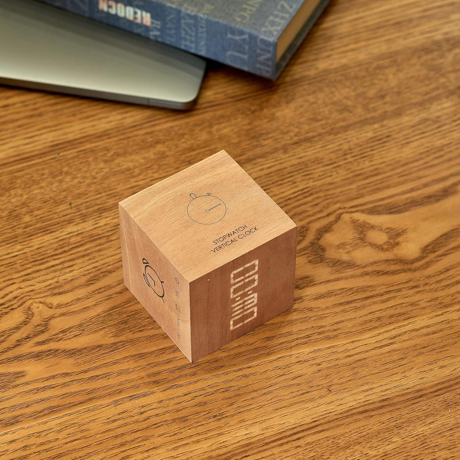 Gingko Cube Plus Clock - Cherry - Image 3