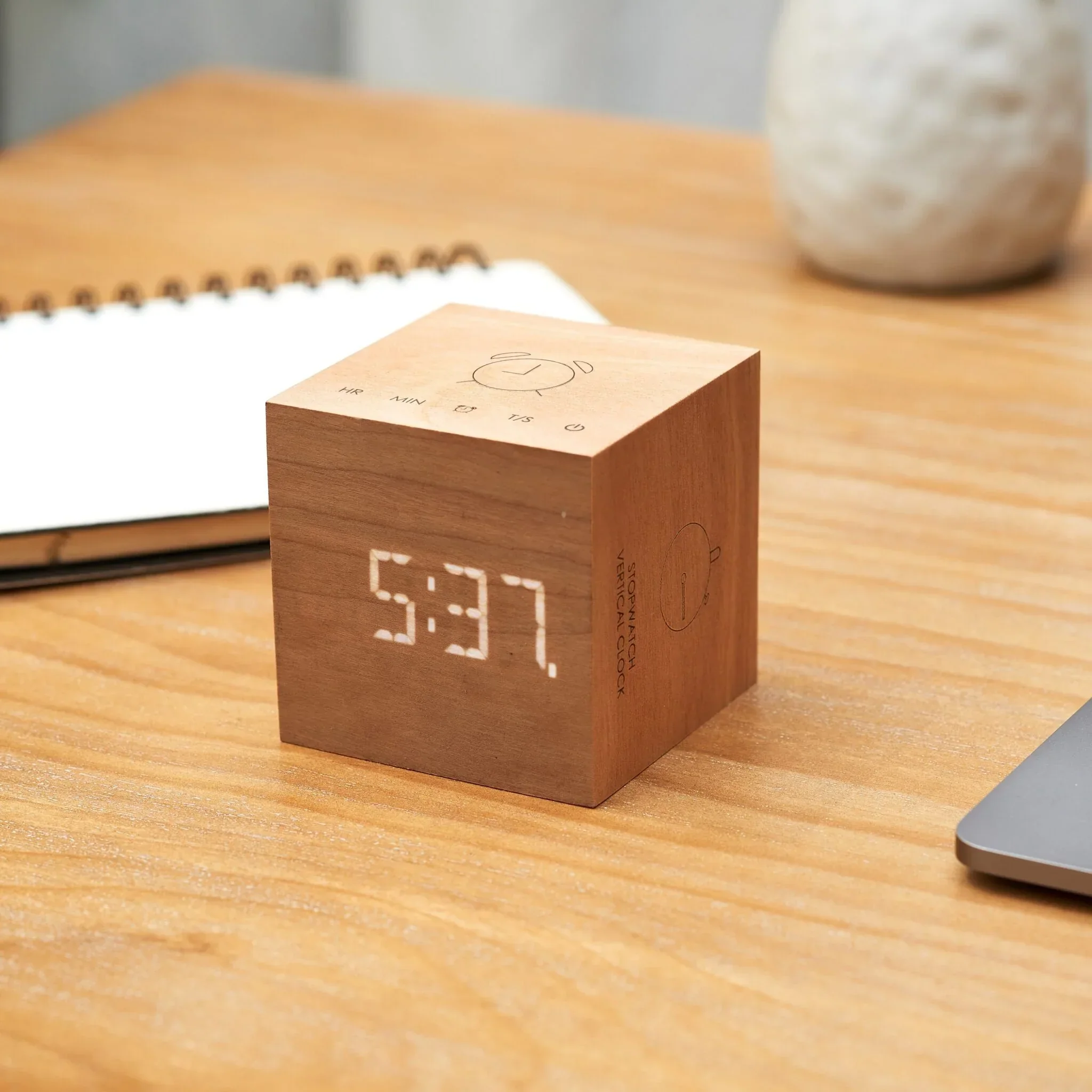 Gingko Cube Plus Clock - Cherry - Image 5