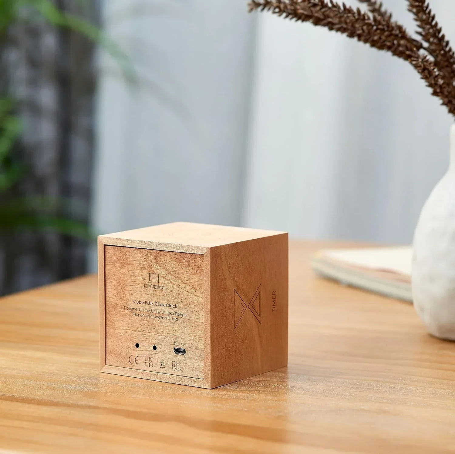 Gingko Cube Plus Clock - Cherry - Image 6